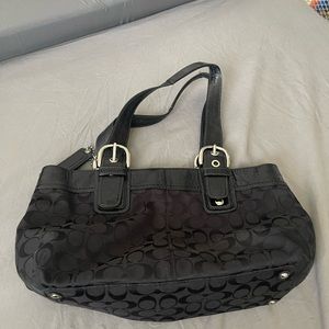 Coach SoHo Pleaded Canvas and Leather Shoulder Bag